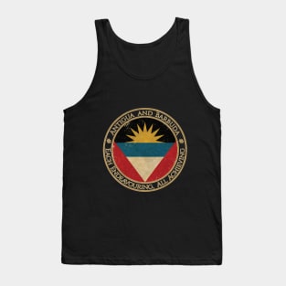 Vintage Antigua and Barbuda USA North America United States Flag Tank Top